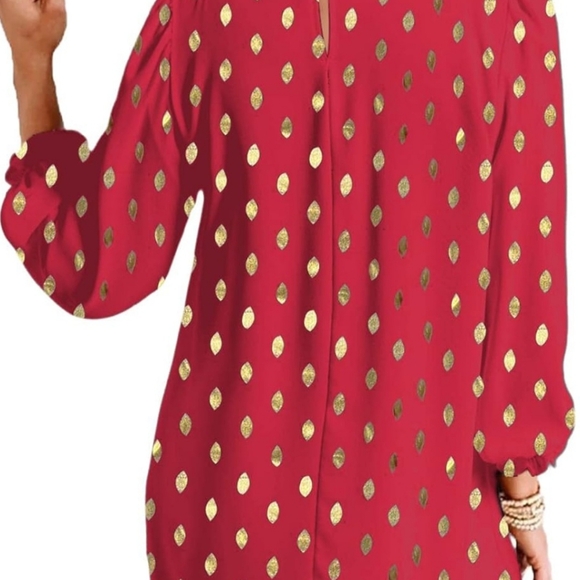 3/4 Long Sleeve Work/Dressy Top Ruffle Mock Neck Blouse Shirts - Picture 7 of 7